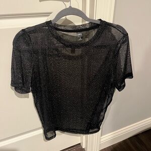 Black Sheer Top